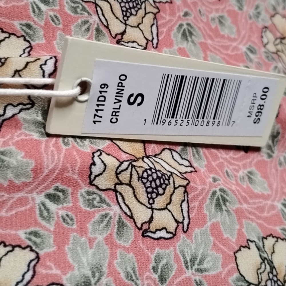 - Max Studios Peachy Pink Yellow Floral Hi-Low Maxi Skirt NWT - Picture 6 of 6